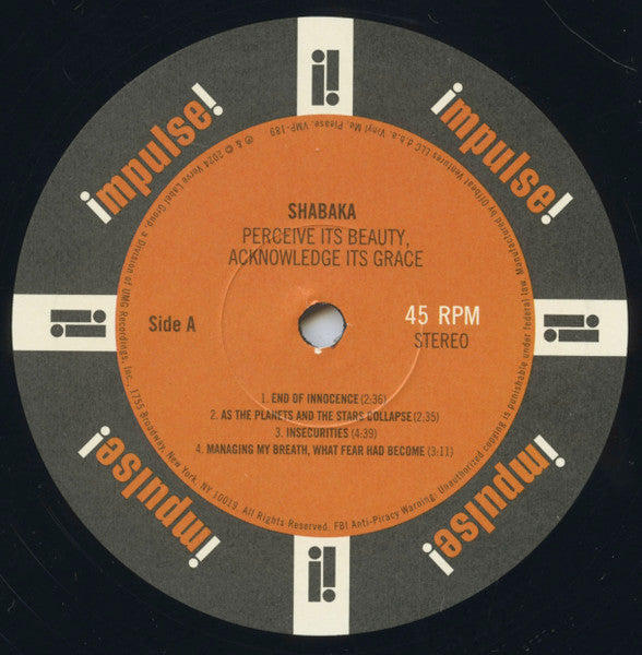 Shabaka Hutchings - Perceive Its Beauty, Acknowledge Its Grace (2xVINYL / VMP) | Mint (M) Mint (M)-