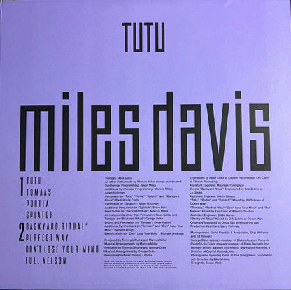 Miles Davis - Tutu (B&M EXCLUSIVE: SPECIAL INSERT) | Mint (M) Mint (M)-