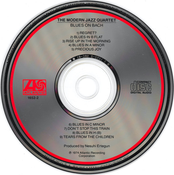 The Modern Jazz Quartet - Blues On Bach (CD) | Mint (M) Mint (M)-