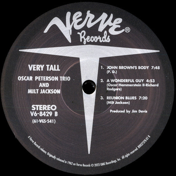 The Oscar Peterson Trio - Very Tall *ACOUSTIC SOUNDS* | Mint (M) Mint (M)-