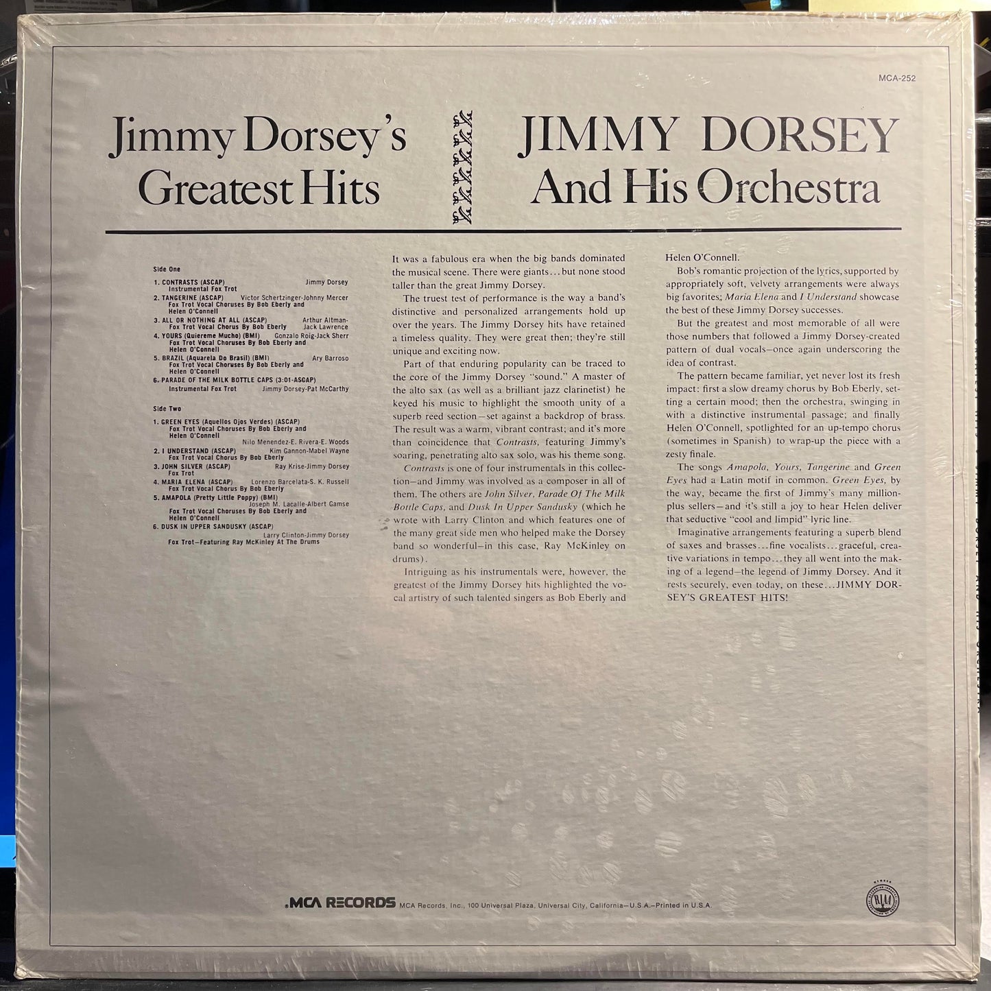 Jimmy Dorsey And His Orchestra - Jimmy Dorsey's Greatest Hits *SEALED* | Mint (M) Mint (M)-