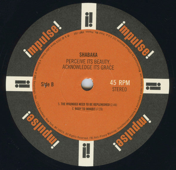 Shabaka Hutchings - Perceive Its Beauty, Acknowledge Its Grace (2xVINYL / VMP) | Mint (M) Mint (M)-