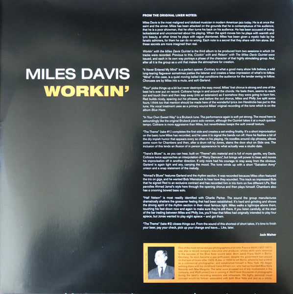 Workin’ (VINYL) |-