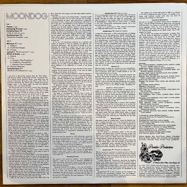 Moondog (2) - Moondog (VINYL) | Mint (M) Mint (M)-