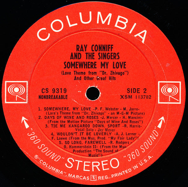 Somewhere My Love | Mint (M) Excellent (EX)-