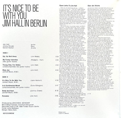 Jim Hall - It's Nice To Be With You (Jim Hall In Berlin) (VINYL) | Mint (M) Mint (M)-
