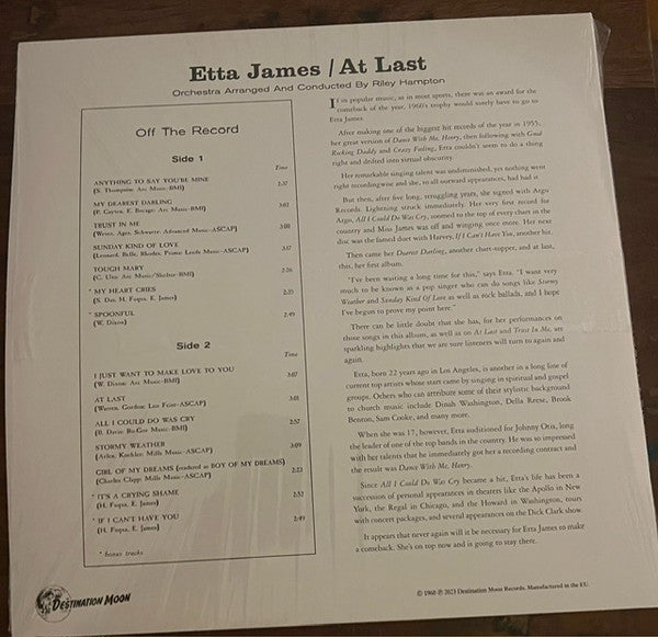 Etta James - At Last (VINYL) | Mint (M) Mint (M)-