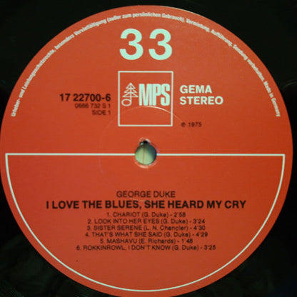 George Duke - I Love The Blues, She Heard My Cry (VINYL) | Mint (M) Mint (M)-