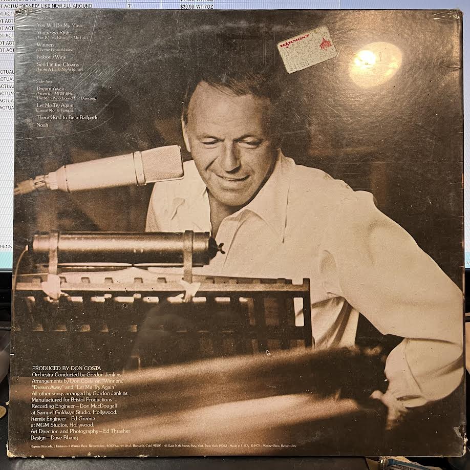 Ol' Blue Eyes Is Back (VINYL) | Mint (M) Near Mint (NM)-