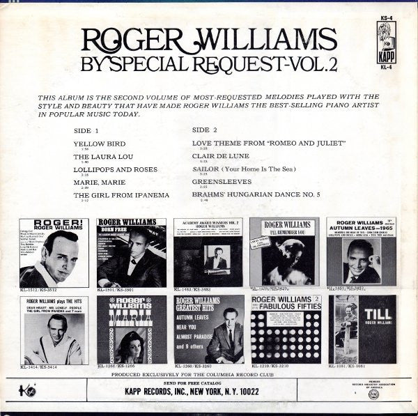 Roger Williams (2) - By Special Request-Vol.2 *SEALED* | Mint (M) Near Mint (NM)-