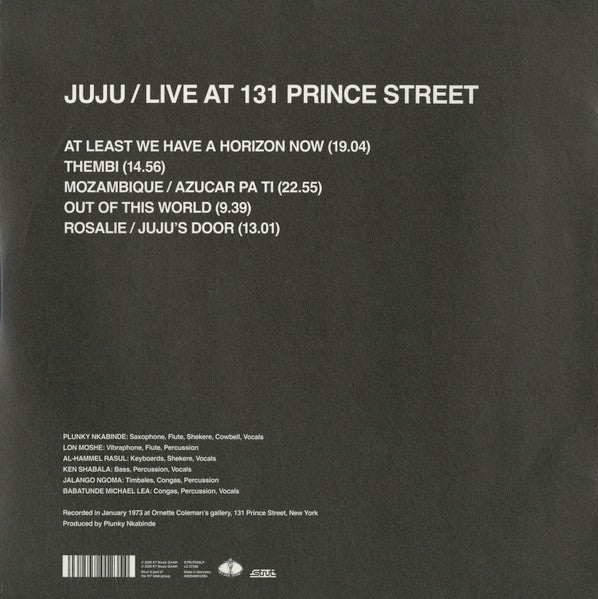 Juju (9) - Live At 131 Prince Street | Mint (M) Mint (M)-