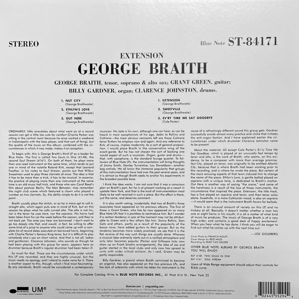George Braith - Extension | Mint (M) Mint (M)-