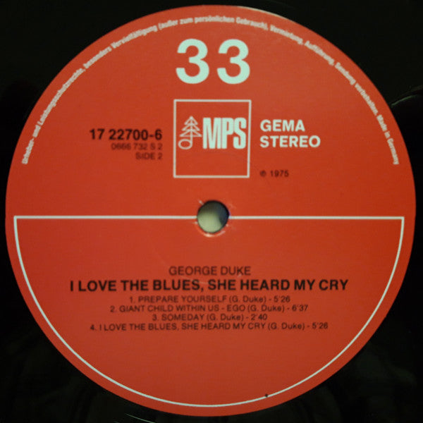 George Duke - I Love The Blues, She Heard My Cry (VINYL) | Mint (M) Mint (M)-