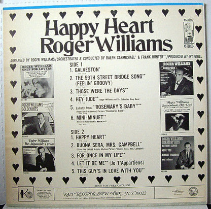 Roger Williams (2) - Happy Heart *SEALED* | Mint (M) Near Mint (NM)-