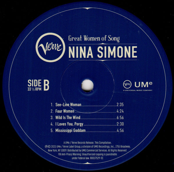Nina Simone - Great Women Of Song | Mint (M)-