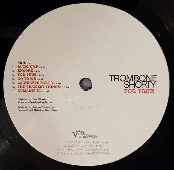 Trombone Shorty - For True | Mint (M) Mint (M)-