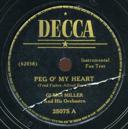 Glenn Miller And His Orchestra - Peg O' My Heart / Moonlight Bay | Excellent (EX) Generic-