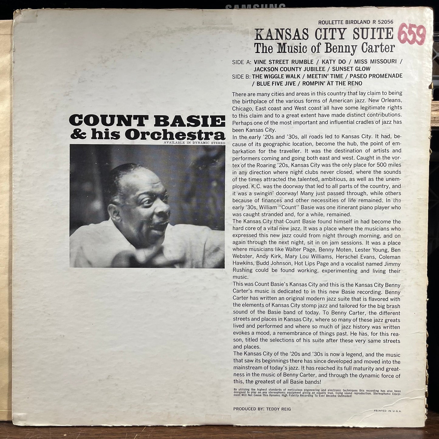 Count Basie Orchestra - Kansas City Suite - The Music Of Benny Carter (LP) | Excellent+ (EX+) Very Good (VG)-
