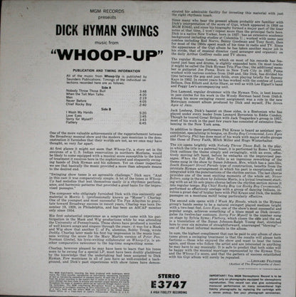 Dick Hyman - Swings Music From Whoop-Up (VINYL) | Excellent+ (EX+) Excellent+ (EX+)-