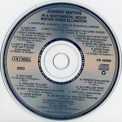 Johnny Mathis - In A Sentimental Mood: Mathis Sings Ellington (CD) | Excellent (EX) Excellent+ (EX+)-