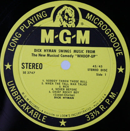 Dick Hyman - Swings Music From Whoop-Up (VINYL) | Excellent+ (EX+) Excellent+ (EX+)-