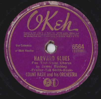 Count Basie Orchestra - Harvard Blues / Coming Out Party (10" 78RPM RECORD) | Excellent+ (EX+) Generic-