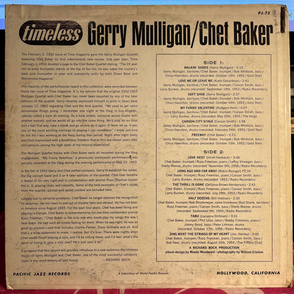 Gerry Mulligan - Timeless | Excellent (EX) Excellent (EX)-