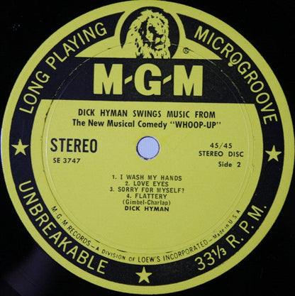 Dick Hyman - Swings Music From Whoop-Up (VINYL) | Excellent+ (EX+) Excellent+ (EX+)-