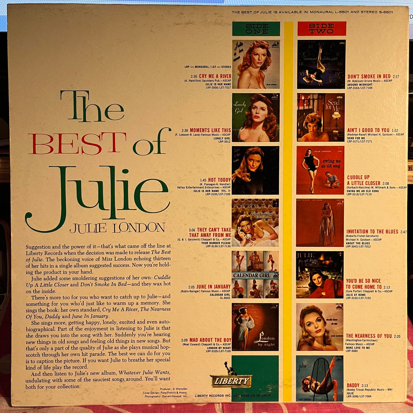 Julie London - The Best Of Julie | Excellent (EX) Excellent (EX)-