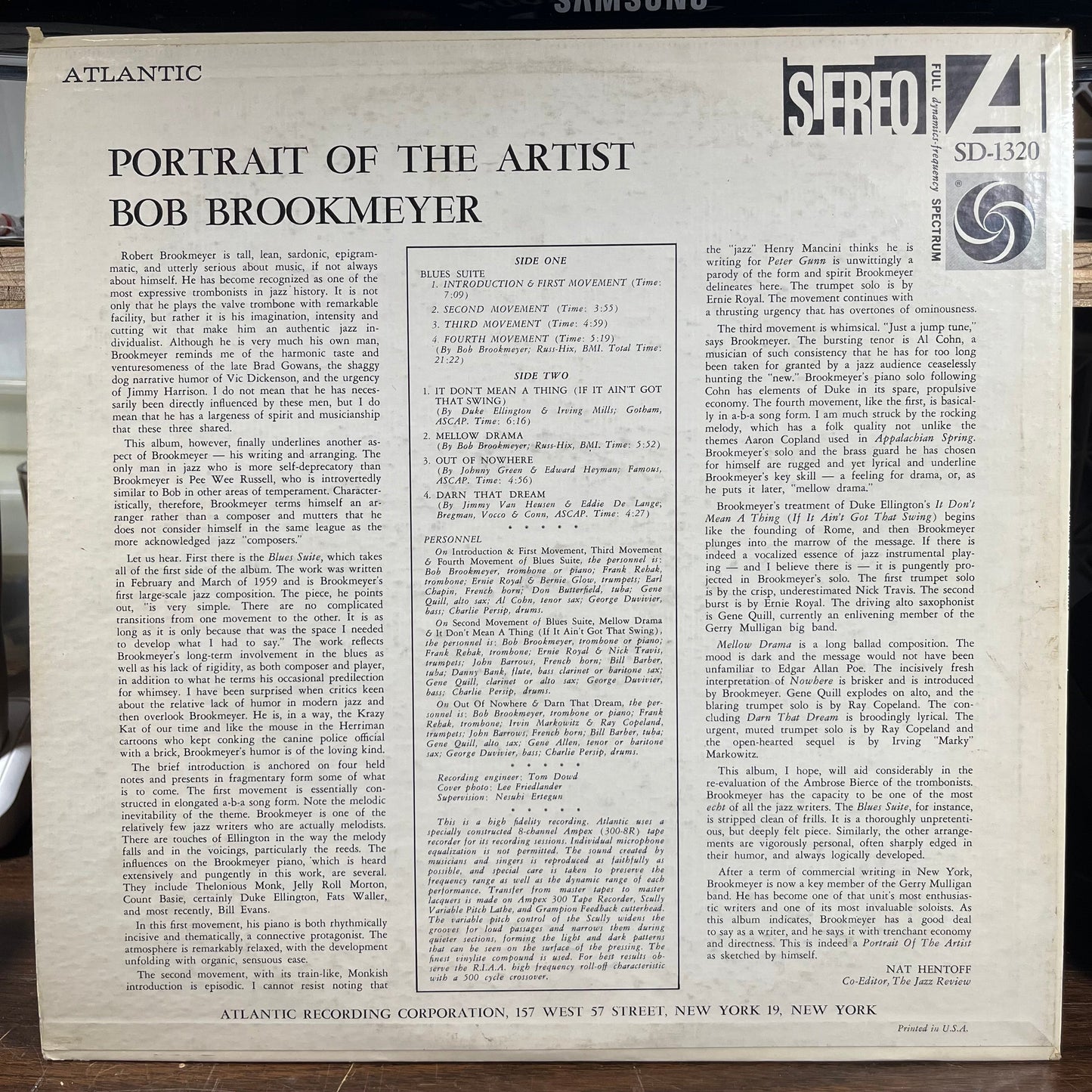 Bob Brookmeyer - Portrait Of The Artist (LP) | Excellent+ (EX+) Excellent+ (EX+)-