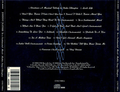 Johnny Mathis - In A Sentimental Mood: Mathis Sings Ellington (CD) | Excellent (EX) Excellent+ (EX+)-