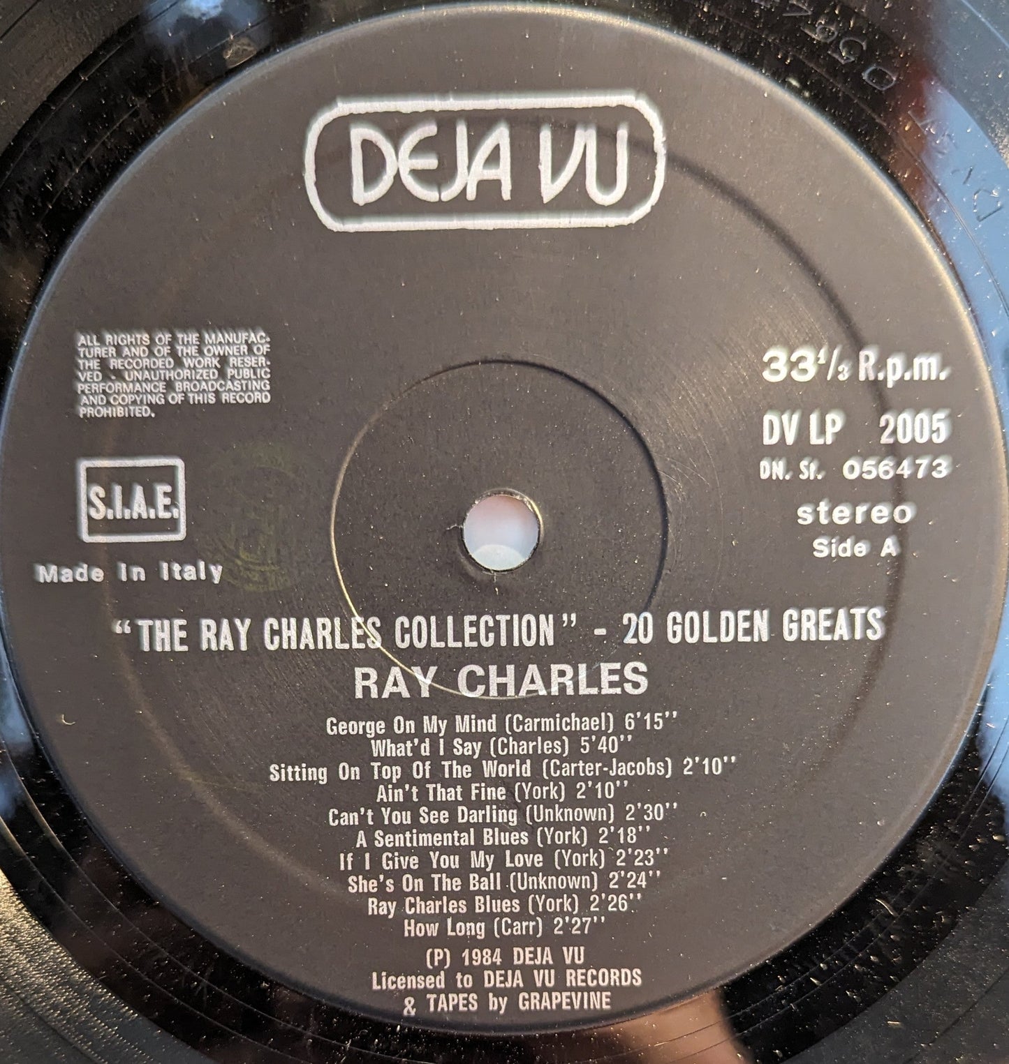 Ray Charles - The Ray Charles Collection - 20 Golden Greats *ITALIAN PRESS* | Excellent (EX) Near Mint (NM)-