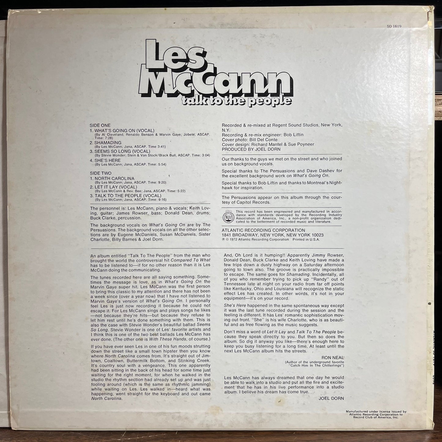 Les McCann - Talk To The People (VINYL) | Excellent+ (EX+) Excellent (EX)-