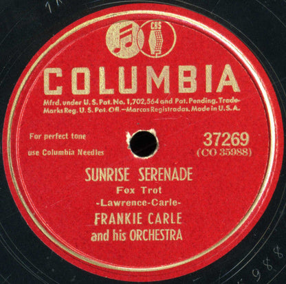 Frankie Carle And His Orchestra - Carle Boogie / Sunrise Serenade *78 RPM* | Excellent (EX) Generic-