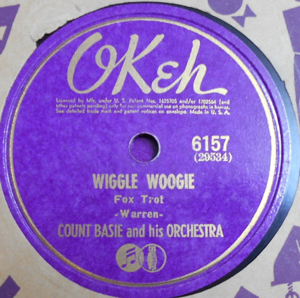 Count Basie Orchestra - Wiggle Woogie / Jump The Blues Away (10" 78RPM RECORD) | Excellent (EX) Generic-
