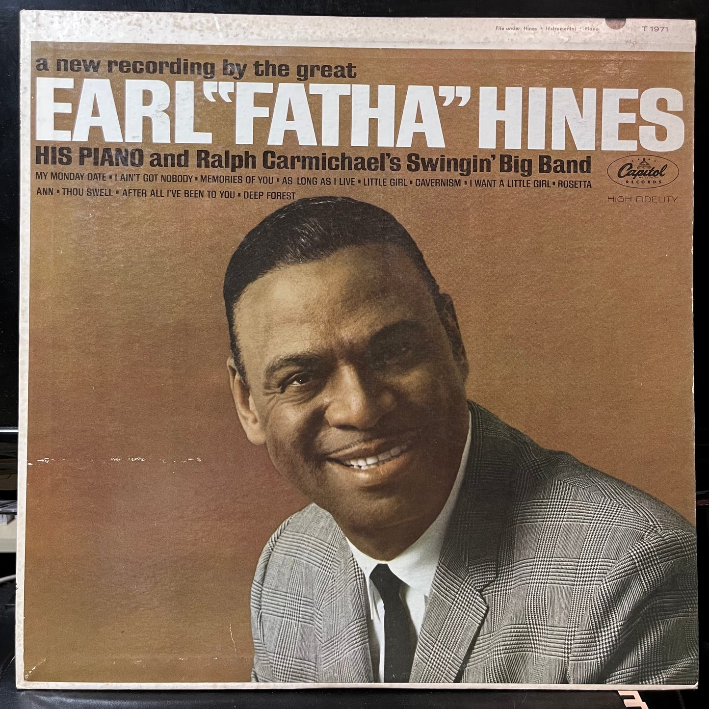Earl Hines With Ralph Carmichael's Swingin' Big Ba - Earl "Fatha" Hines! (VINYL LP CAPITOL T-1971 1963) | USED Excellent (EX) Excellent (EX)-