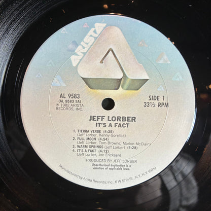 Jeff Lorber - It's A Fact (VINYL) | Excellent (EX) Excellent (EX)-