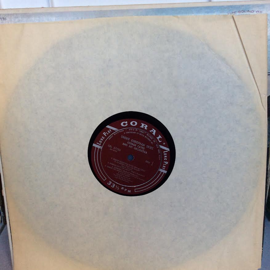 George Cates And His Orchestra - Under European Skies (VINYL) | Excellent (EX) Excellent (EX)-