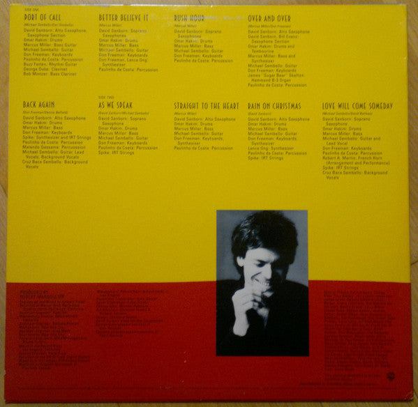 David Sanborn - As We Speak (VINYL) | Excellent (EX) Excellent+ (EX+)-