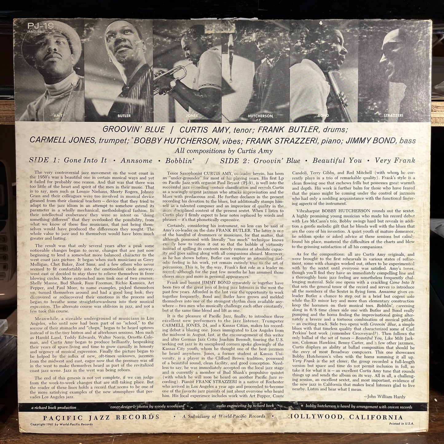 Curtis Amy - Groovin' Blue (VINYL) | Good Plus (G+)-
