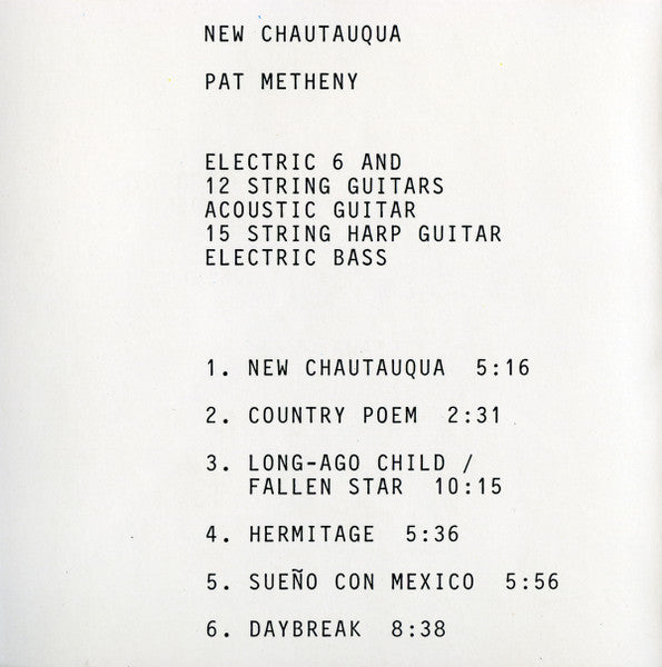 Pat Metheny - New Chautauqua (CD) | Near Mint- (NM-) Near Mint- (NM-)-