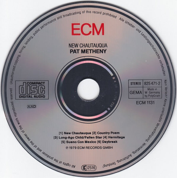 Pat Metheny - New Chautauqua (CD) | Near Mint- (NM-) Near Mint- (NM-)-