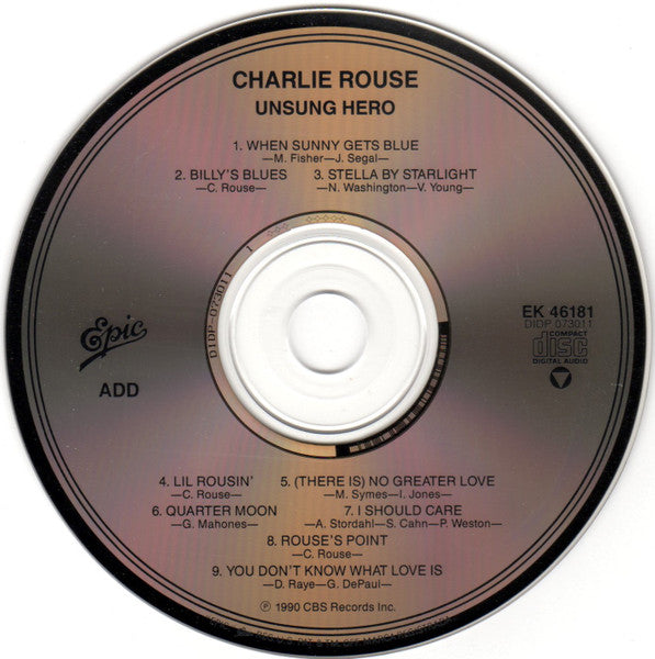 Charlie Rouse - Unsung Hero (CD) | Near Mint (NM) Near Mint (NM)-