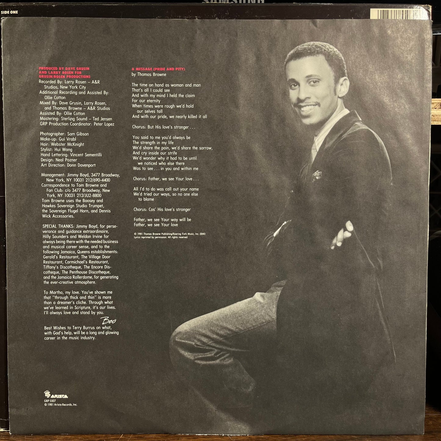 Tom Browne - Yours Truly (LP) | Excellent (EX)-