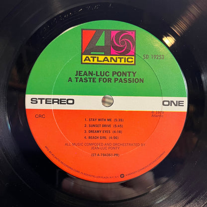 Jean-Luc Ponty - A Taste For Passion (VINYL) | Near Mint- (NM-) Near Mint- (NM-)-