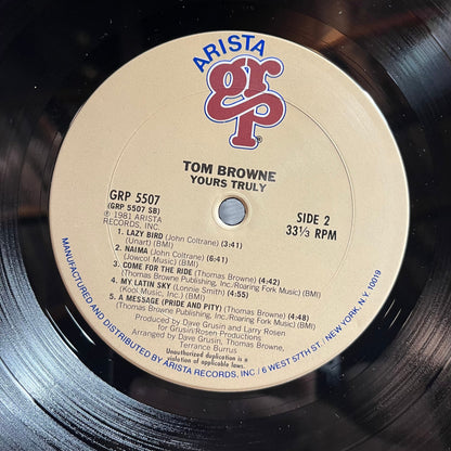 Tom Browne - Yours Truly (LP) | Excellent (EX)-