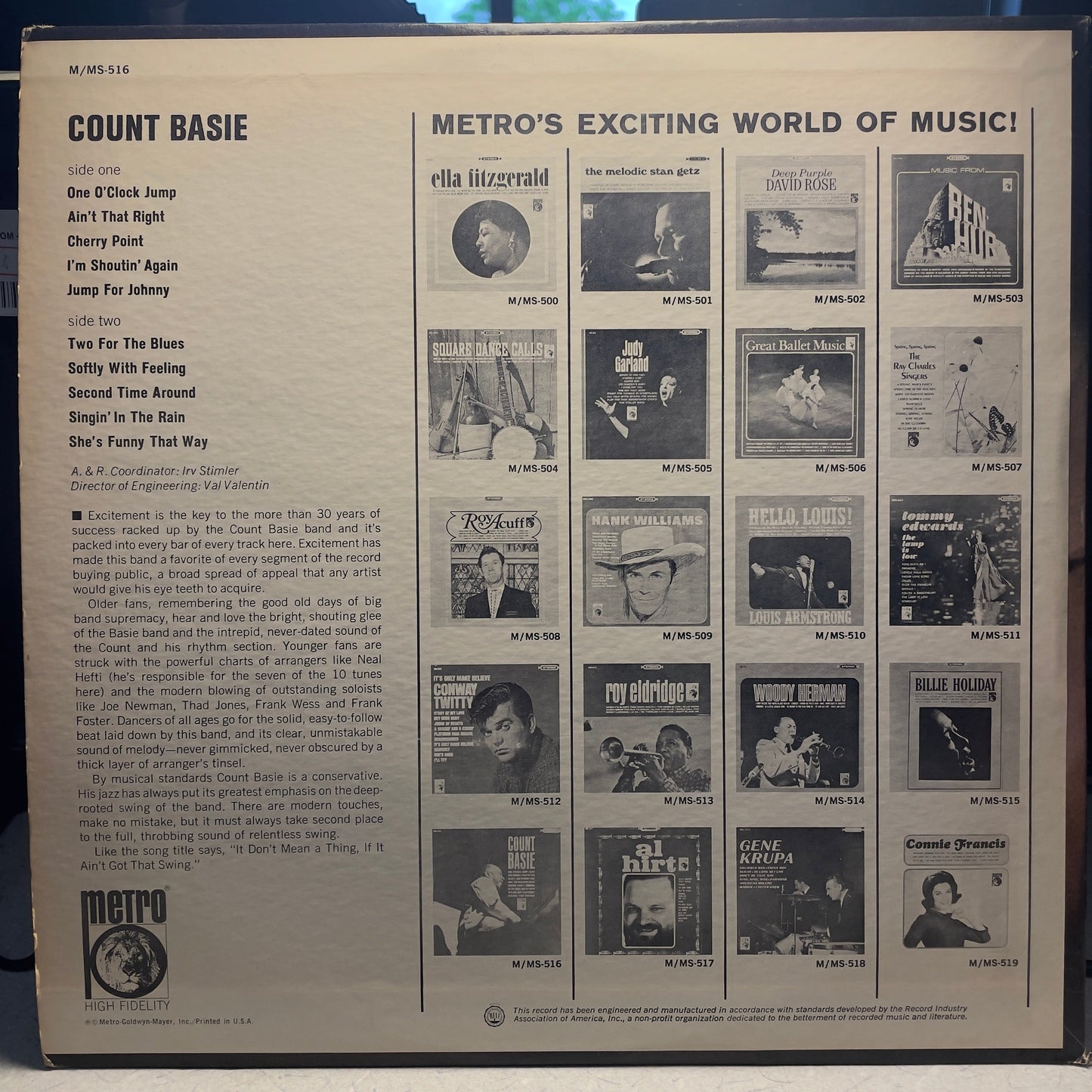 Count Basie - Count Basie (LP) | Excellent+ (EX+)-