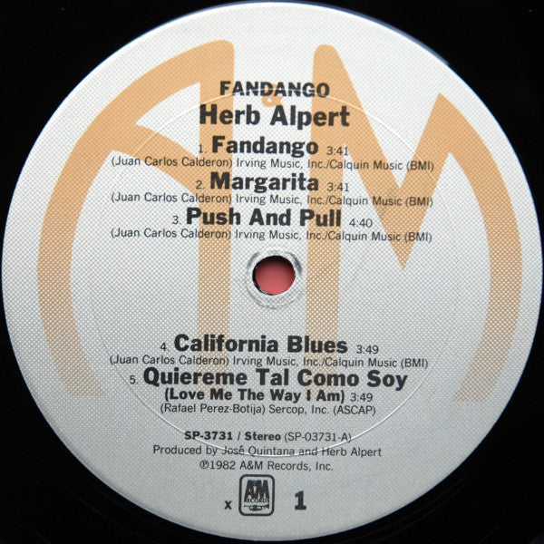 Herb Alpert - Fandango | Near Mint (NM) Near Mint (NM)-
