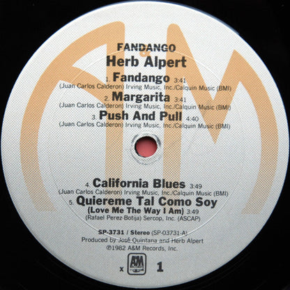 Herb Alpert - Fandango | Near Mint (NM) Near Mint (NM)-