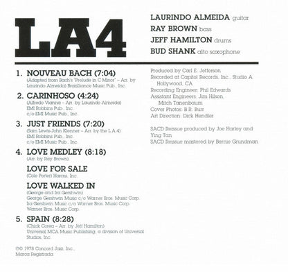LA4 - Just Friends (SACD) | Near Mint (NM) Excellent+ (EX+)-